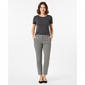 Old Navy Pixie Mid Rise Pants Womens 12 Black White Geometric Career Office Work